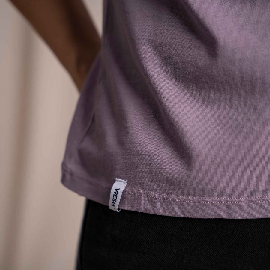 Veli - Crop T-Shirt aus Tencel-Mix, Lila
