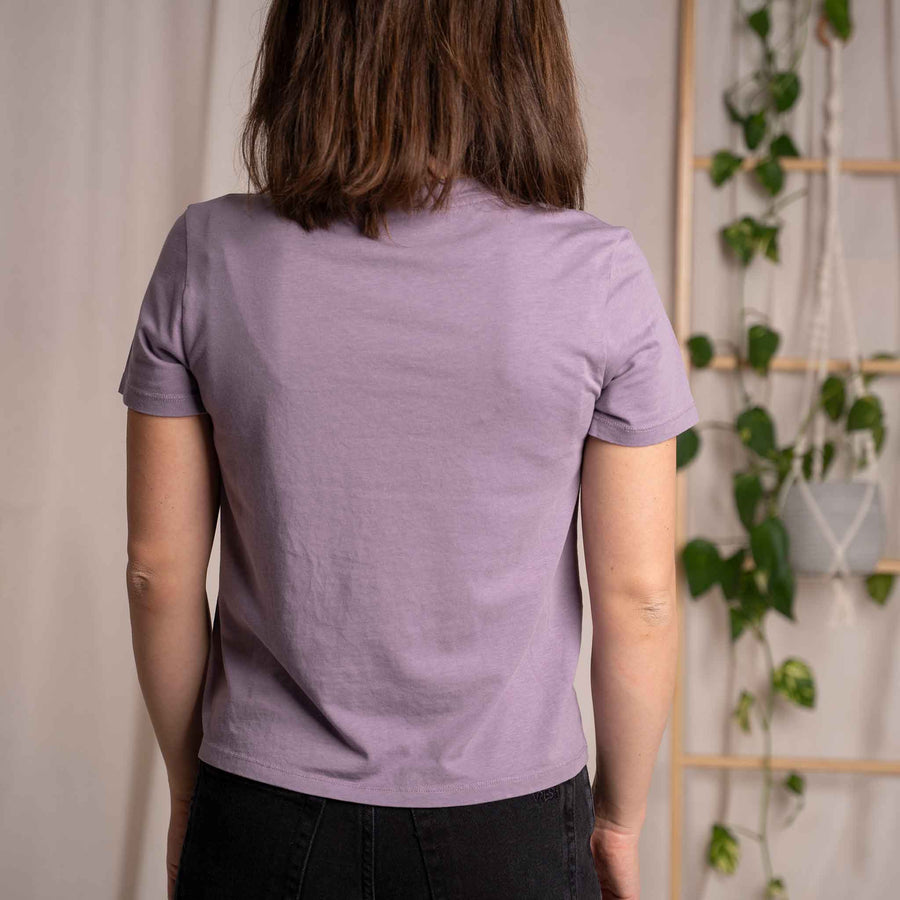 Veli - Crop T-Shirt aus Tencel-Mix, Lila