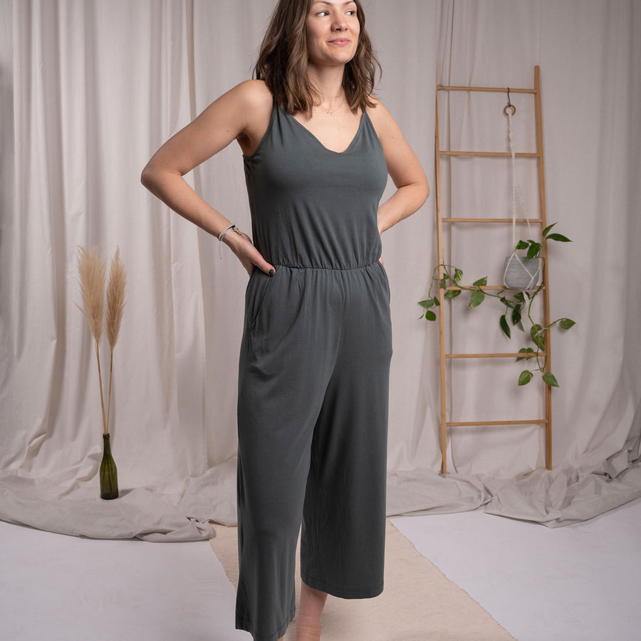 Velicity - Jumpsuit aus Tencel-Mix, Tannengrün