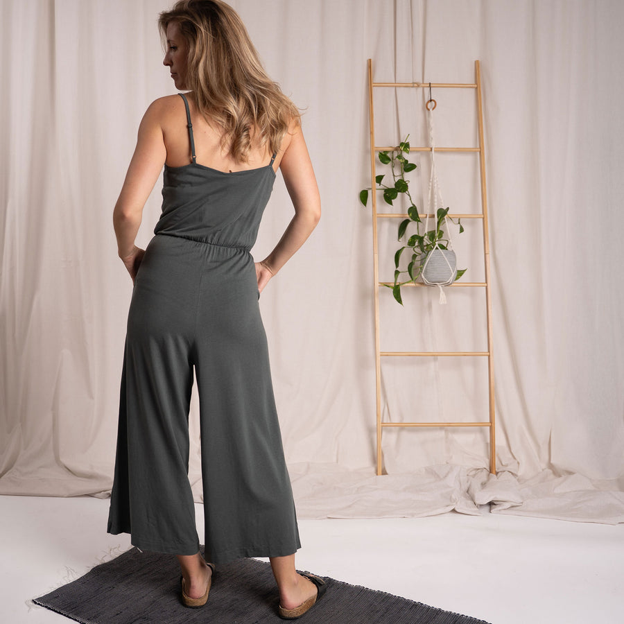 Velicity - Jumpsuit aus Tencel-Mix, Tannengrün
