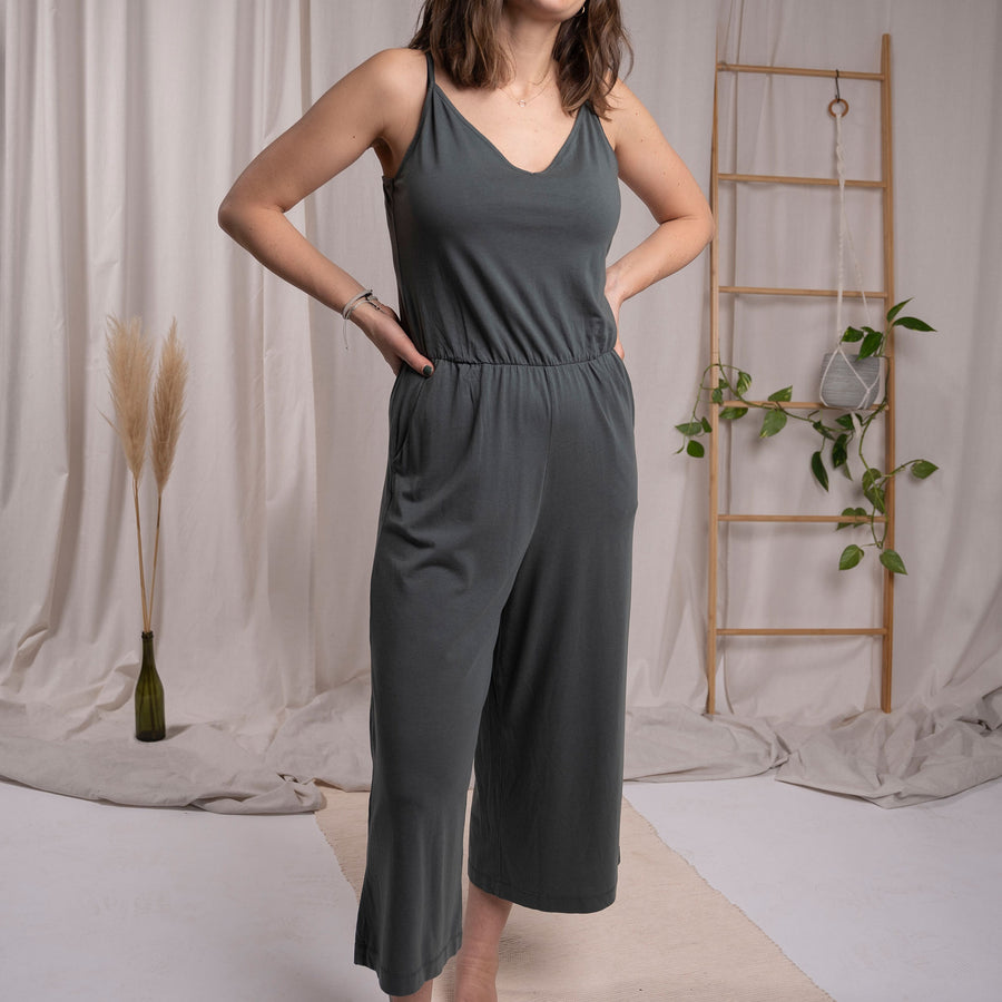 Velicity - Jumpsuit aus Tencel-Mix, Tannengrün