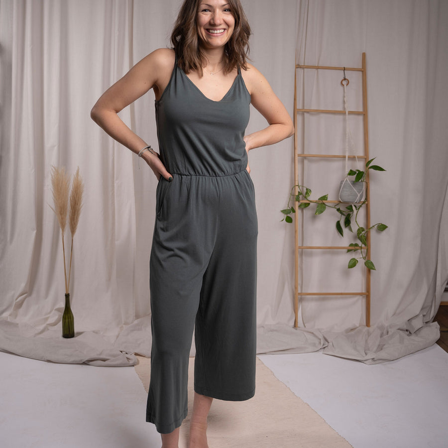 Velicity - Jumpsuit aus Tencel-Mix, Tannengrün