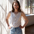 Veline - Button Top mit TENCEL™ Lyocell, Ecru