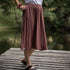 Velipa - Midi Rock mit TENCEL™ Lyocell, Rotbraun