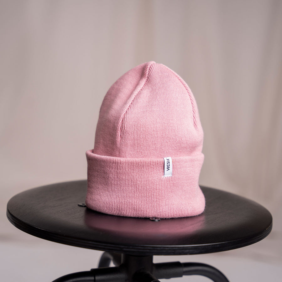 Veo - Classy Beanie aus Biobaumwolle, Rosa