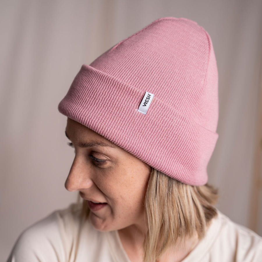 Veo - Classy Beanie aus Biobaumwolle, Rosa