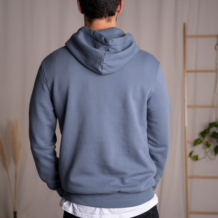 Vergie - Kapuzen Hoodie aus Biobaumwolle, Rauchblau