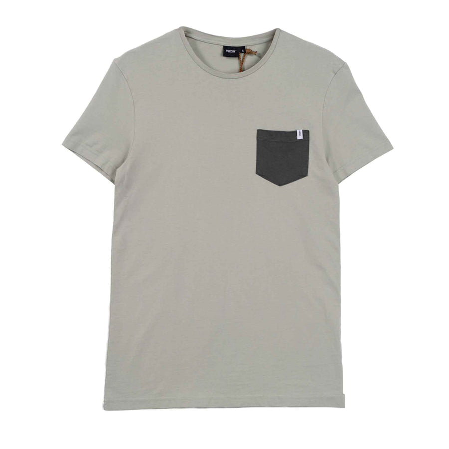 Vilip - Classic Fit T-Shirt mit Brusttasche aus Biobaumwolle, Minze/Waldgrün