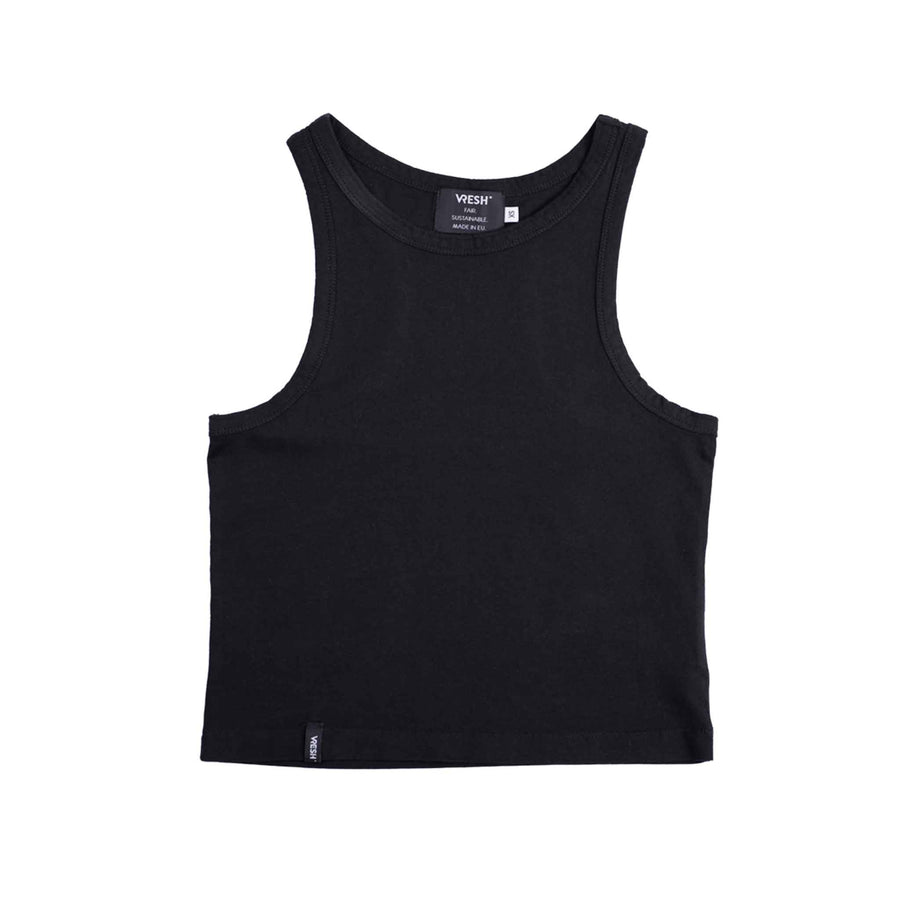 Vinja - Crop Top aus Biobaumwolle, Schwarz