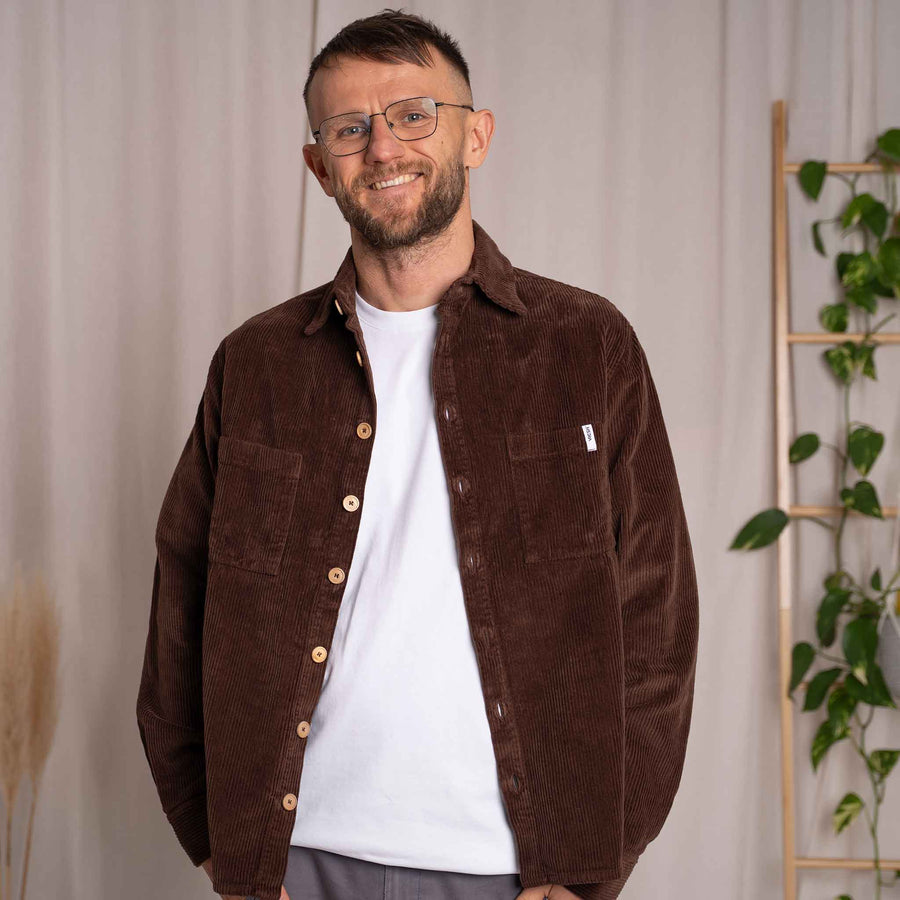 Vinley - Cord Hemd aus Biobaumwolle, Braun