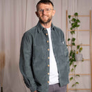 Vinley - Cord Hemd aus Biobaumwolle, Balsamgrün