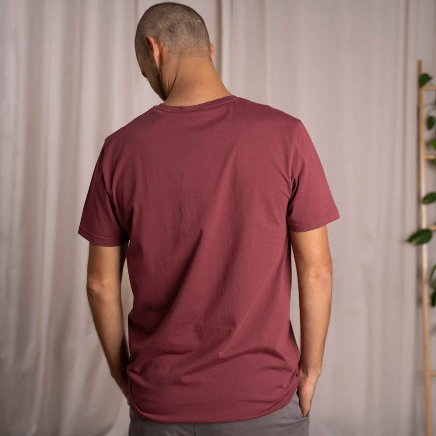 Vinn - Classic Fit T-Shirt aus Biobaumwolle, Burgundy
