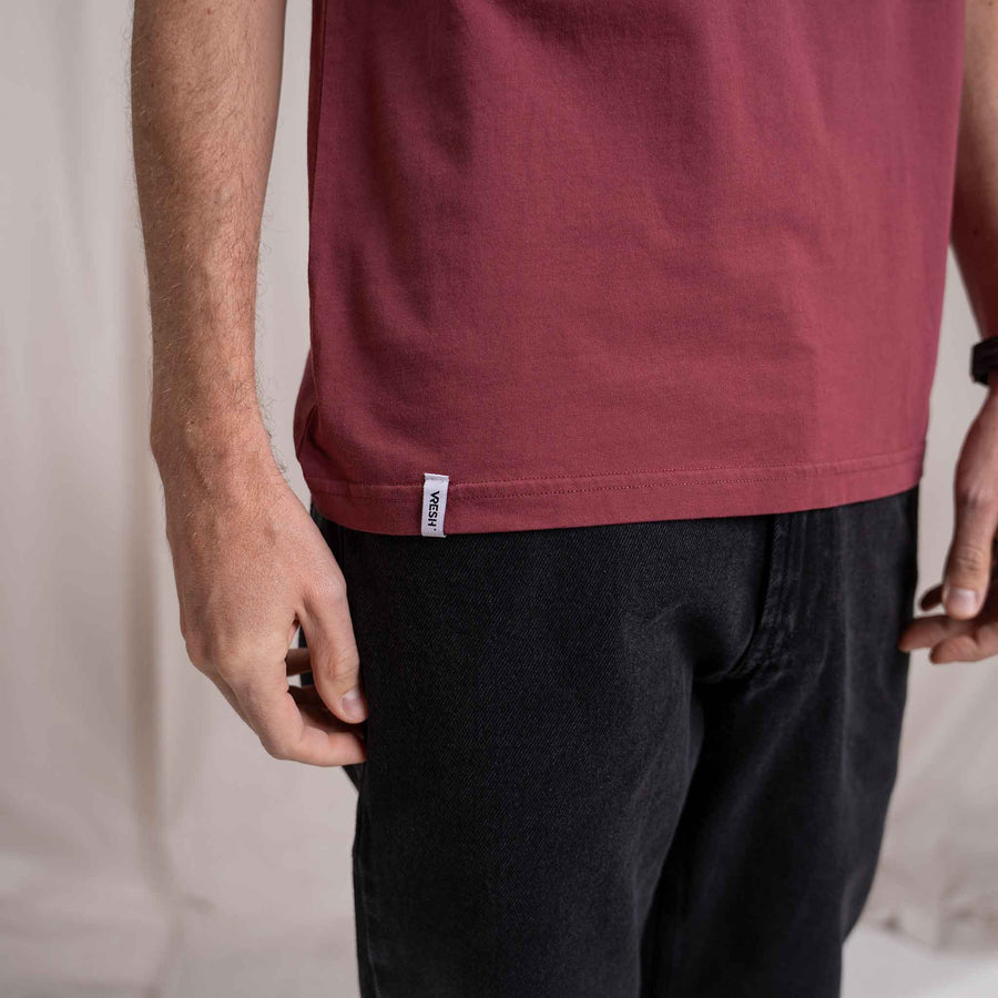 Vinn - Classic Fit T-Shirt aus Biobaumwolle, Burgundy