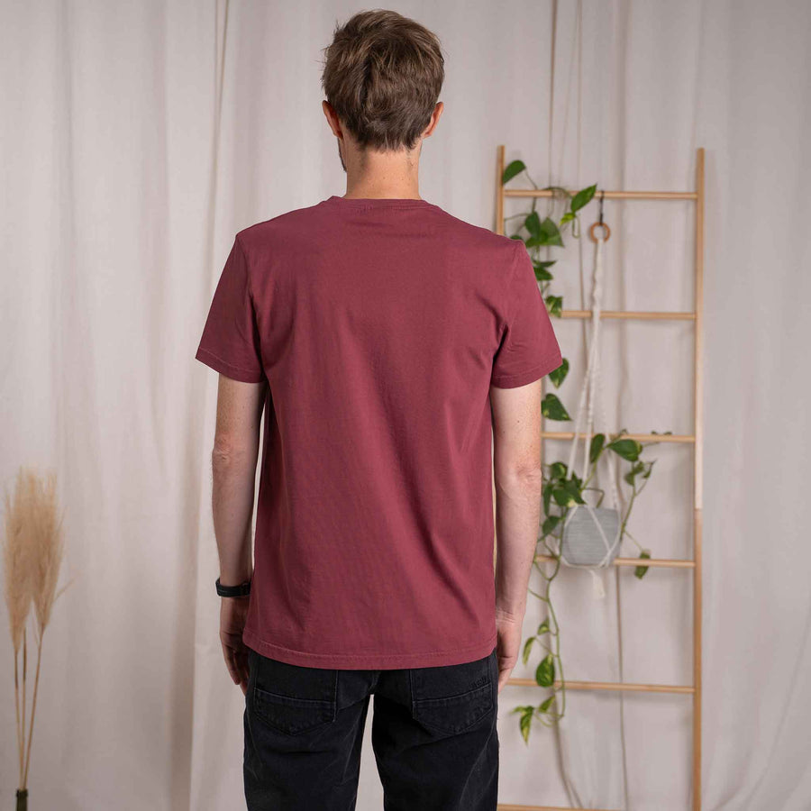Vinn - Classic Fit T-Shirt aus Biobaumwolle, Burgundy