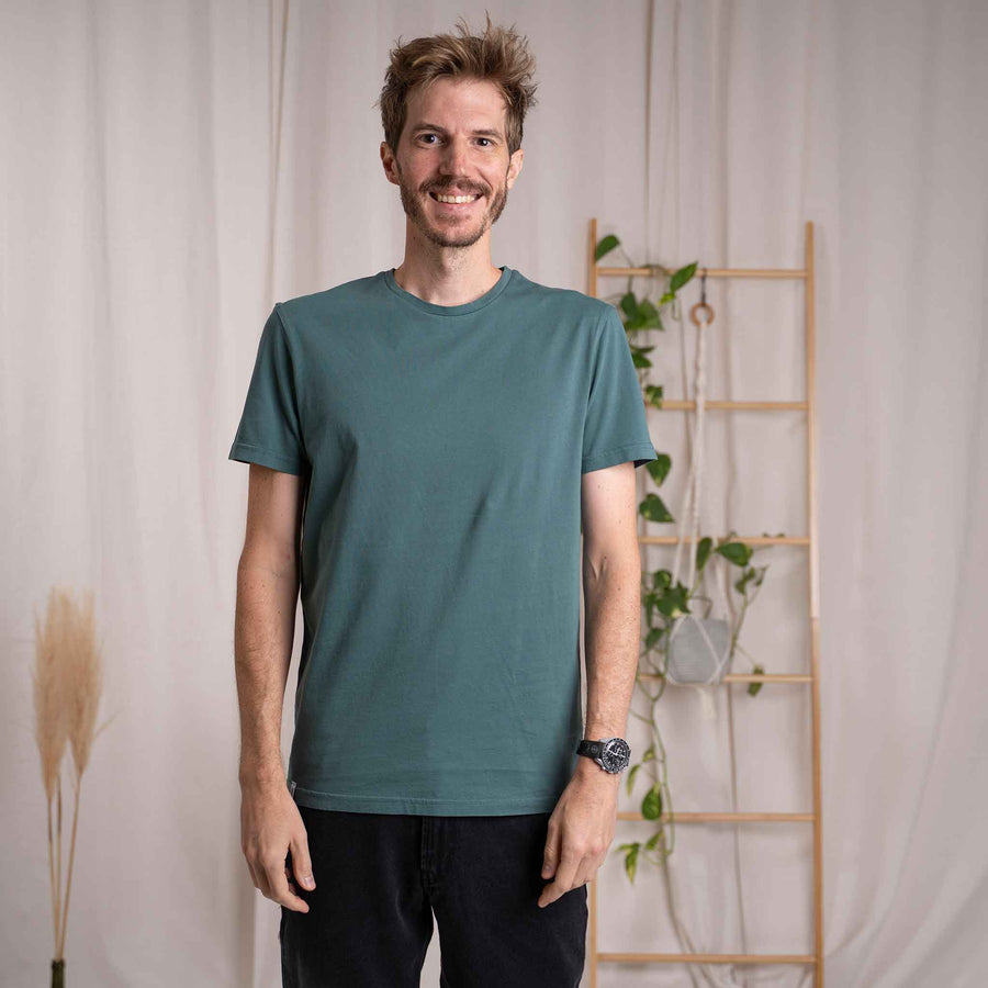 Vinn - Classic Fit T-Shirt aus Biobaumwolle, Petrol