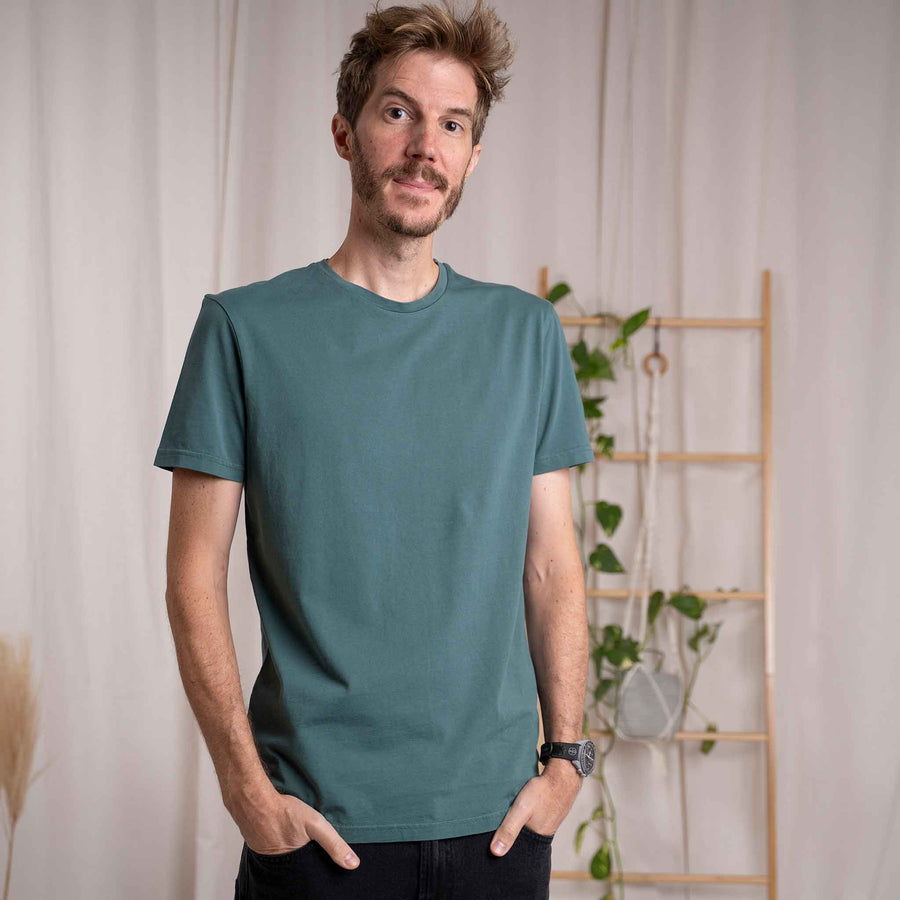 Vinn - Classic Fit T-Shirt aus Biobaumwolle, Petrol