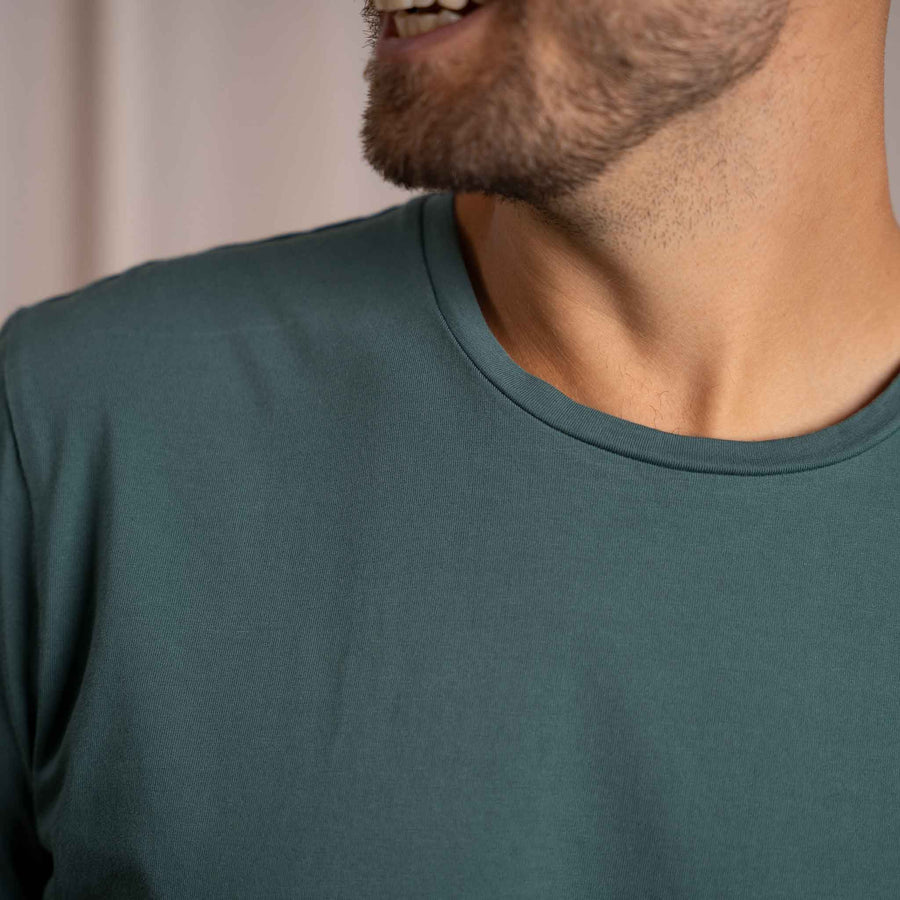 Vinn - Classic Fit T-Shirt aus Biobaumwolle, Petrol