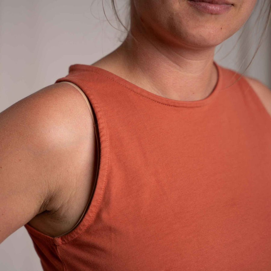 Viona - Crop Top aus Biobaumwolle, Clay