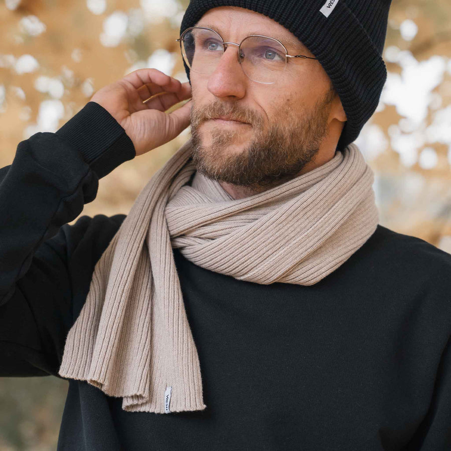 Vivi - Schal aus Biobaumwolle, Beige