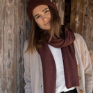 Vivi - Schal aus Biobaumwolle, Weinrot