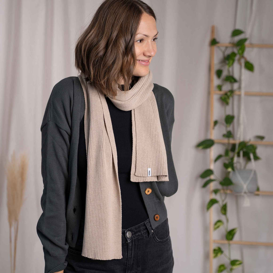 Vivi - Schal aus Biobaumwolle, Beige