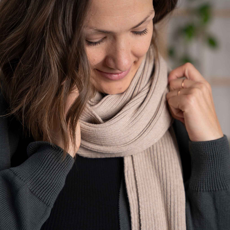 Vivi - Schal aus Biobaumwolle, Beige