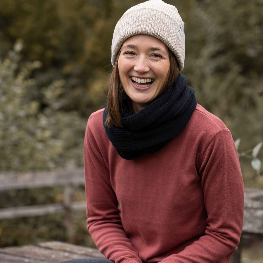 Vivi - Schal aus Biobaumwolle, Schwarz