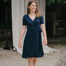 Vivienne - Kleid aus Tencel-Mix, Navy