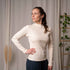 Viyola - Turtle Neck Longsleeve aus Biobaumwolle, Ecru