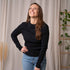 Viyola - Turtle Neck Longsleeve aus Biobaumwolle, Schwarz
