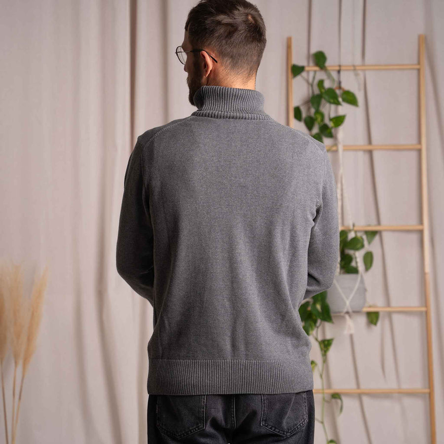 Vlavio - Strickpullover aus Biobaumwolle, Grau
