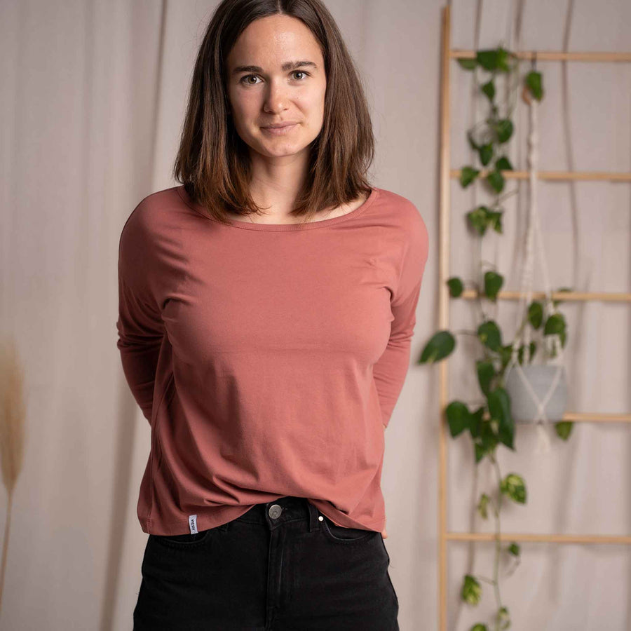 Vleur - 3/4 Longsleeve aus Biobaumwoll-Mix, Hibiskus