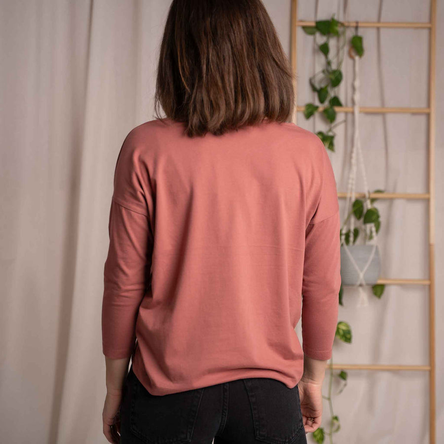 Vleur - 3/4 Longsleeve aus Biobaumwoll-Mix, Hibiskus