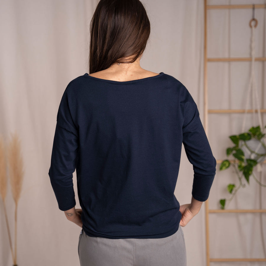 Vleur, 3/4 Longsleeve aus Biobaumwoll-Mix, Navy