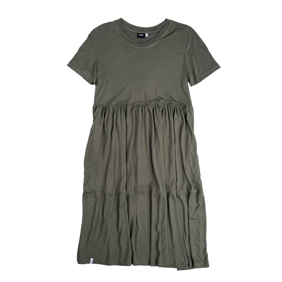 Vleurelle - Midi Kleid aus Bambus, Olive