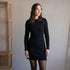 Vlora - Langarmkleid aus Biobaumwolle, Schwarz