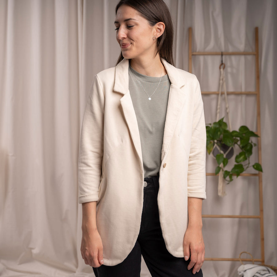 Vlorence - Blazer aus Biobaumwoll-Mix, Beige