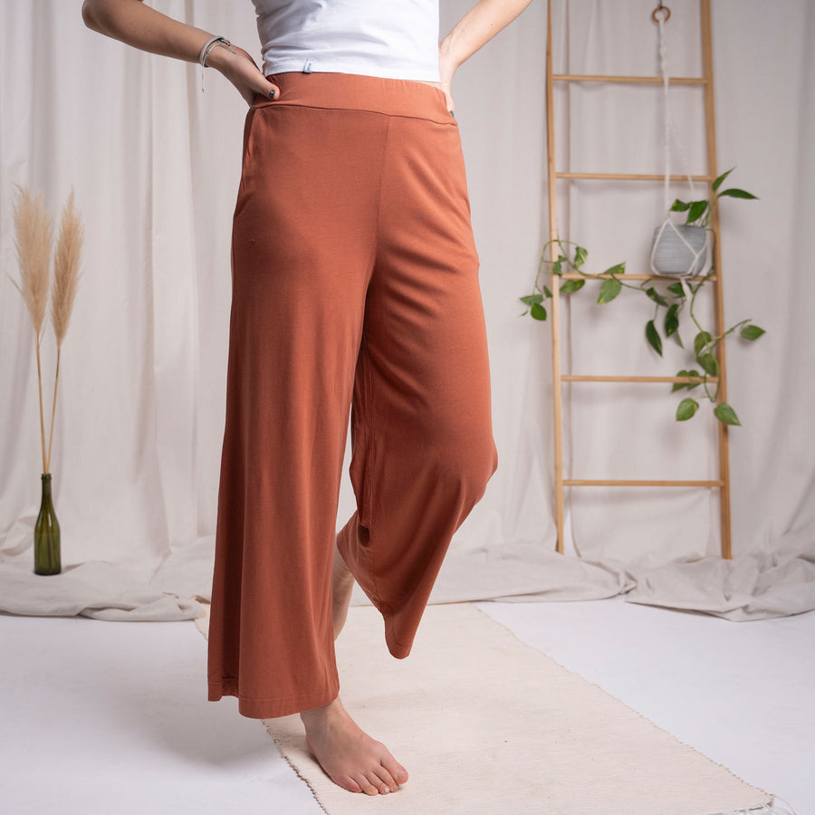 Vloretta - Jersey Culotte aus Tencel-Mix, Clay