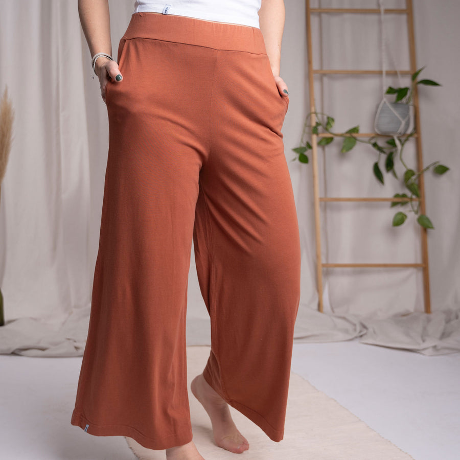 Vloretta - Jersey Culotte aus Tencel-Mix, Clay