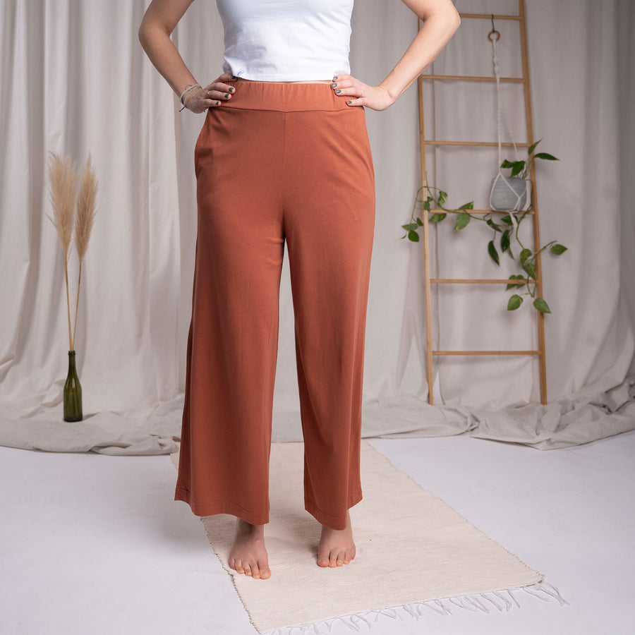 Vloretta - Jersey Culotte aus Tencel-Mix, Clay