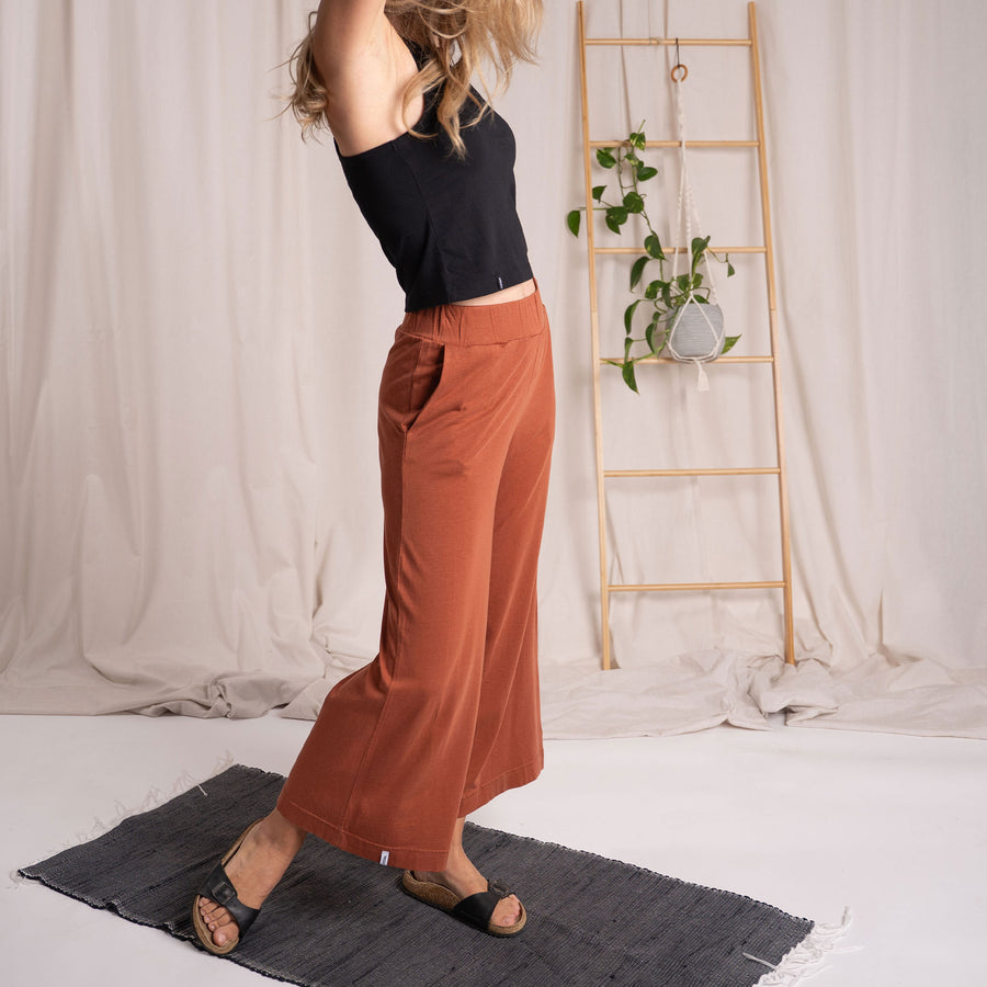 Vloretta - Jersey Culotte aus Tencel-Mix, Clay