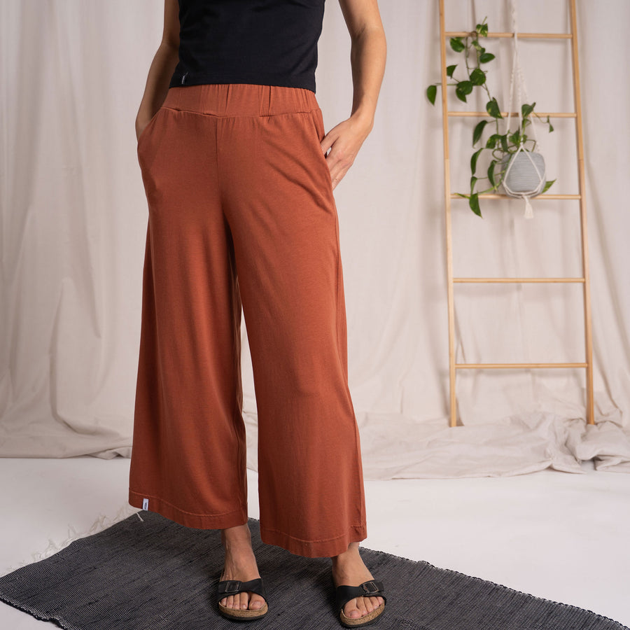 Vloretta - Jersey Culotte aus Tencel-Mix, Clay