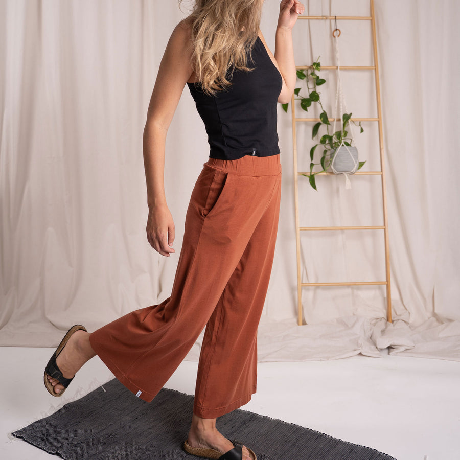 Vloretta - Jersey Culotte aus Tencel-Mix, Clay