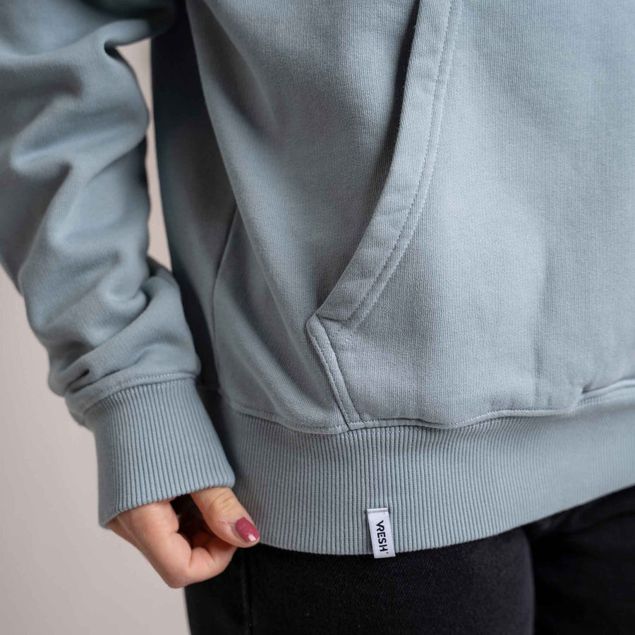 Vorest - Oversized, unisex Hoodie aus Biobaumwolle, Eisblau