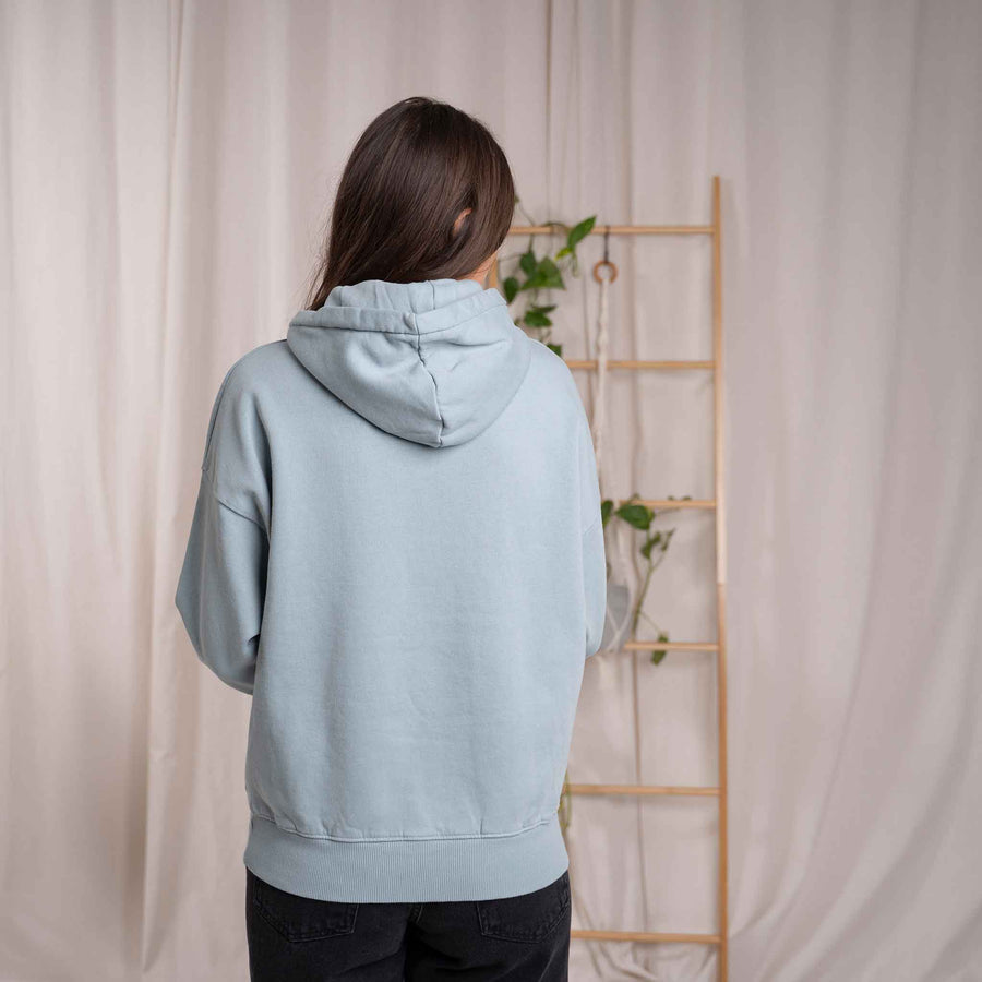 Vorest - Oversized, unisex Hoodie aus Biobaumwolle, Eisblau