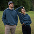 Vorest - Oversized, unisex Hoodie aus Biobaumwolle, Mittelblau