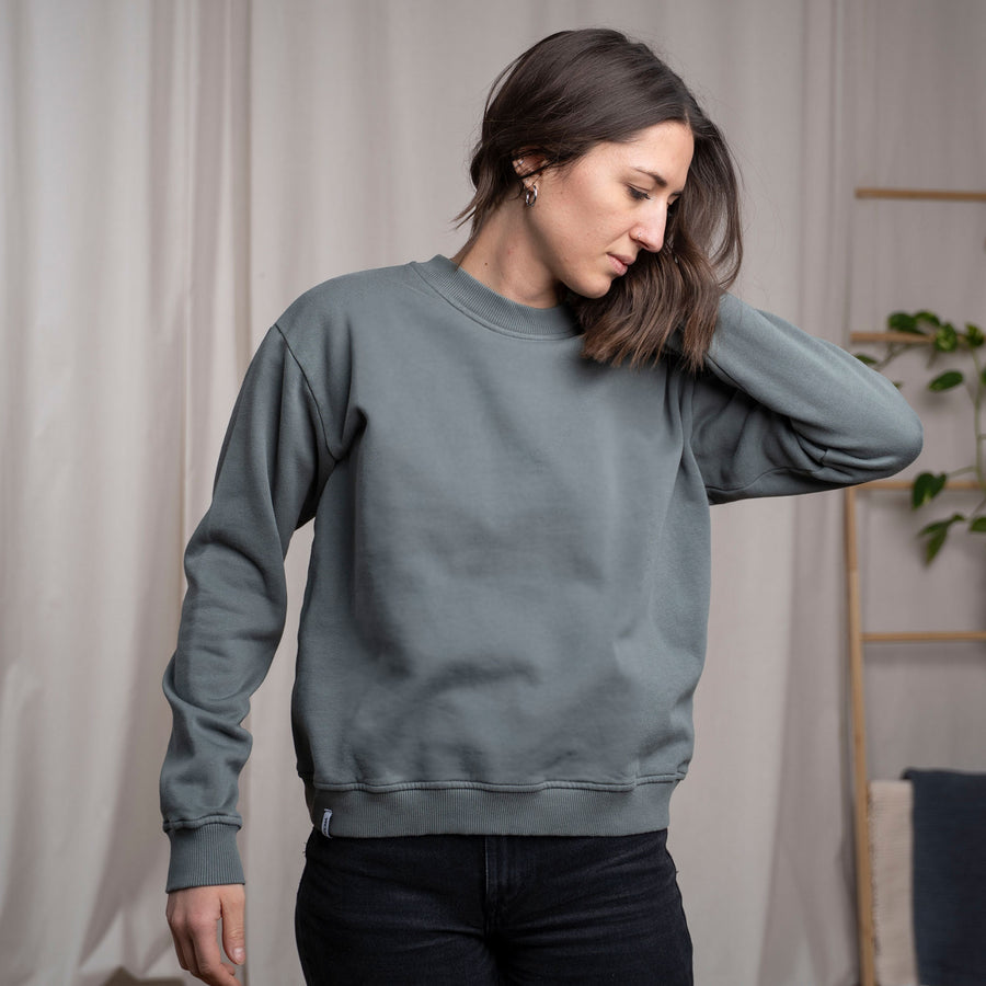 Vrancesca - Sweater aus Biobaumwolle, Balsamgrün