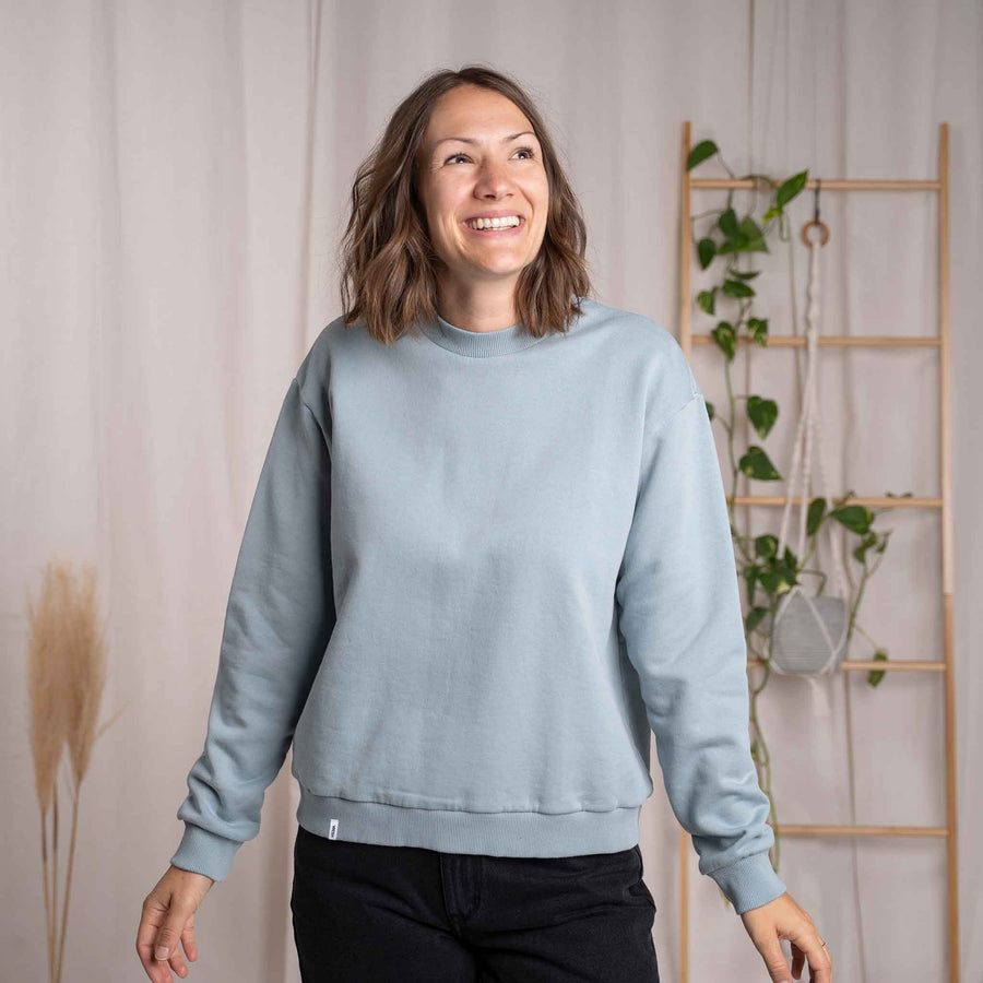 Vrancesca - Sweater aus Biobaumwolle, Eisblau
