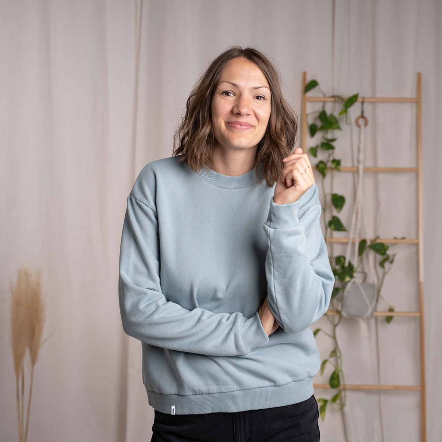 Vrancesca - Sweater aus Biobaumwolle, Eisblau