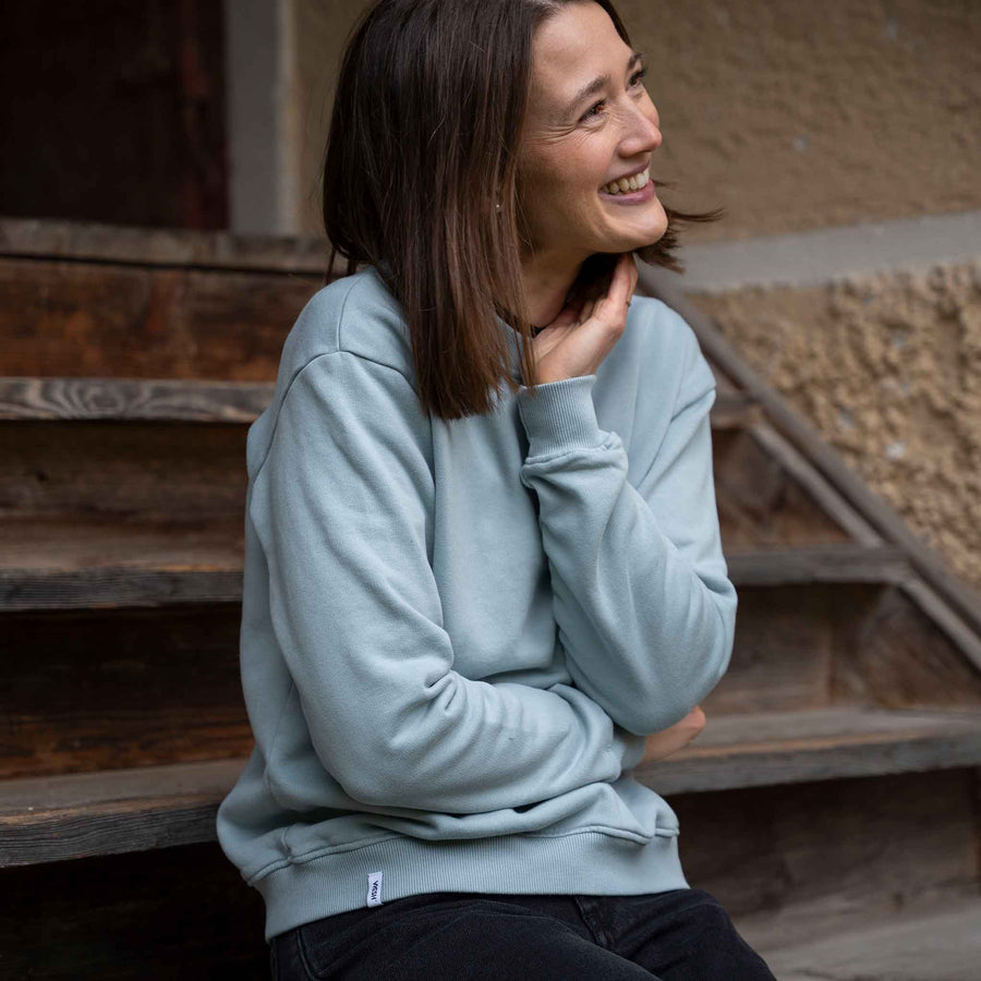Vrancesca - Sweater aus Biobaumwolle, Eisblau